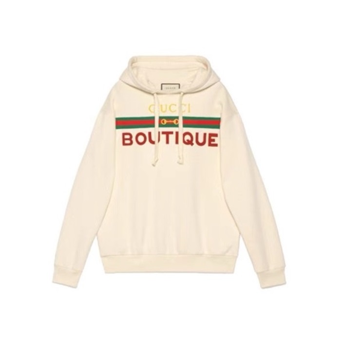 グッチユニセックスブラックフーディc2364