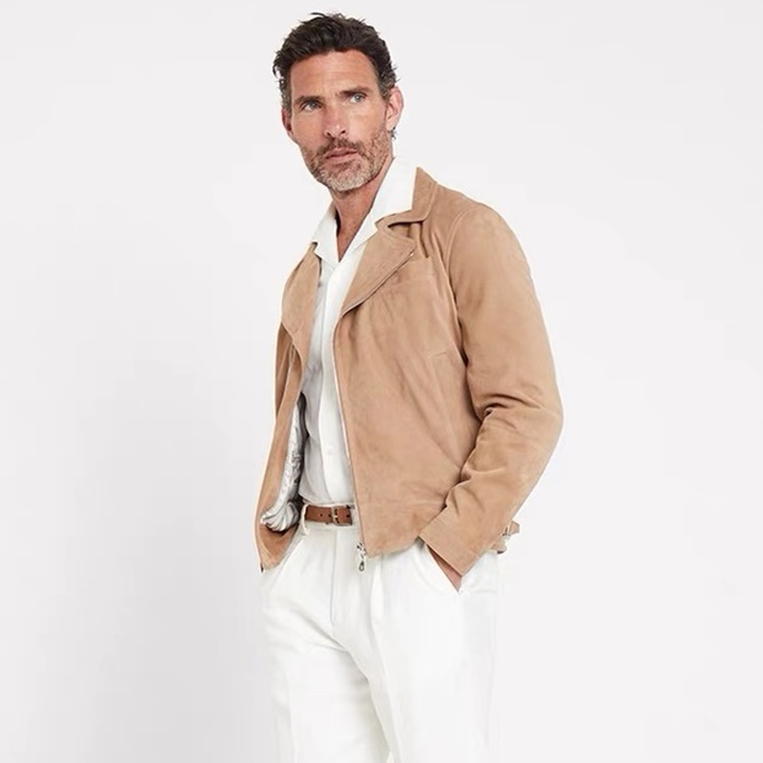 ブルネロクチネリメンズレザージャケットc2366