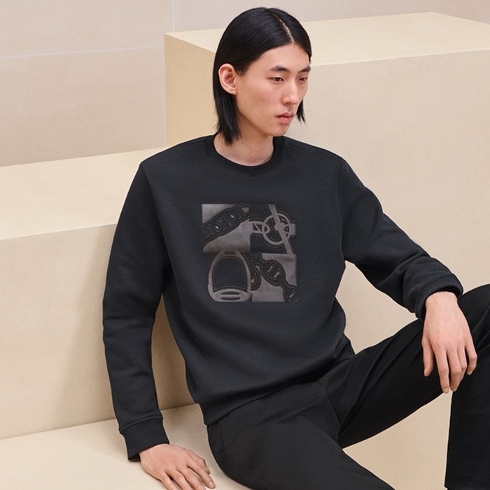 エルメスメンズラウンドスウェットシャツc2373