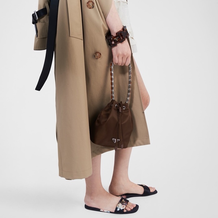 プラダレディースシルクミュールs1465