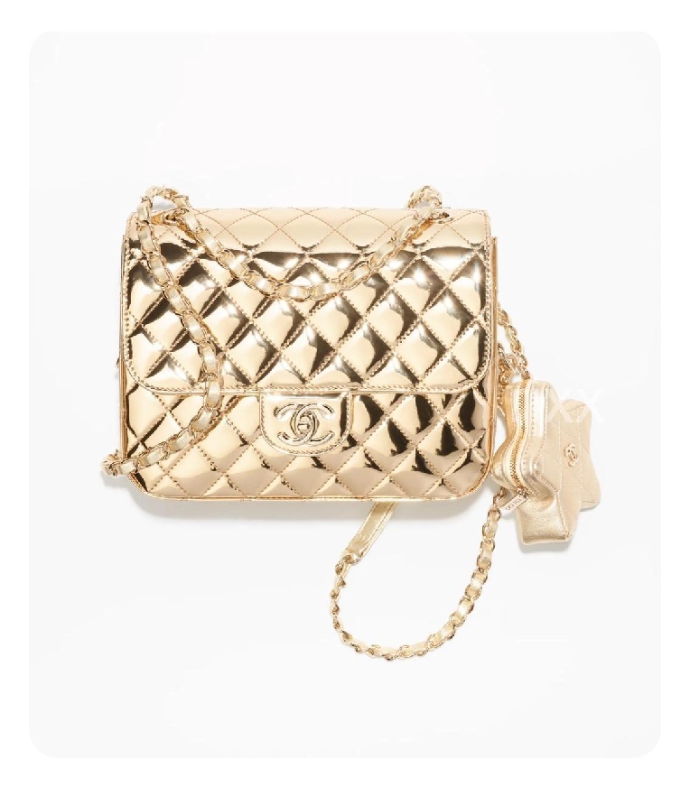 シャネルフリップバッグ&スターコイン二つ折り財布ゴールドh2664