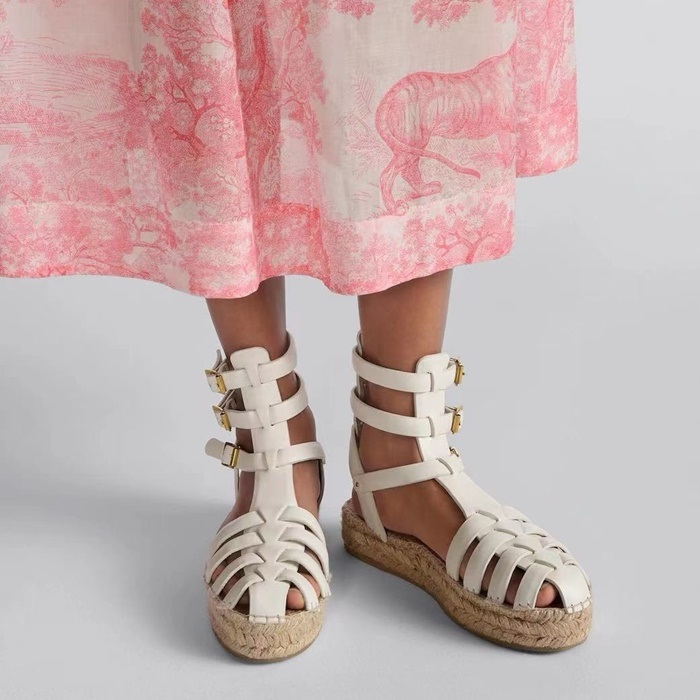 ディオールレディースホワイトサンダルs1473