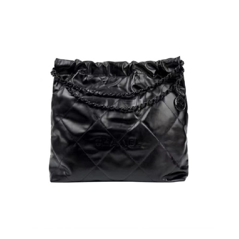 シャネル22バッグミディアムブラック22h2724