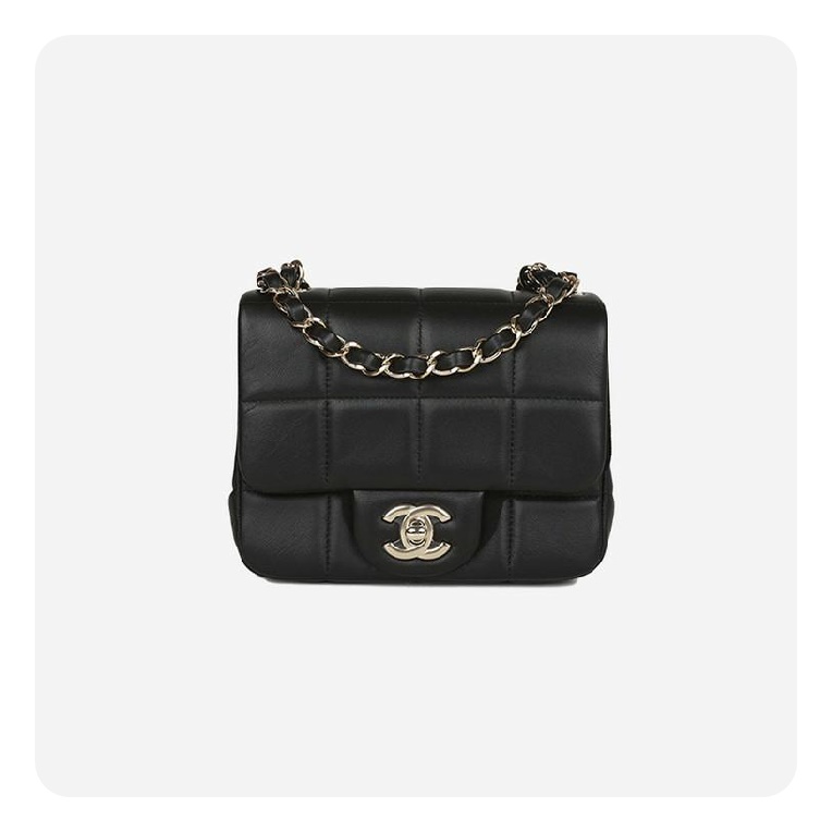 シャネル23フリップバッグミニブラックゴールド23h2731