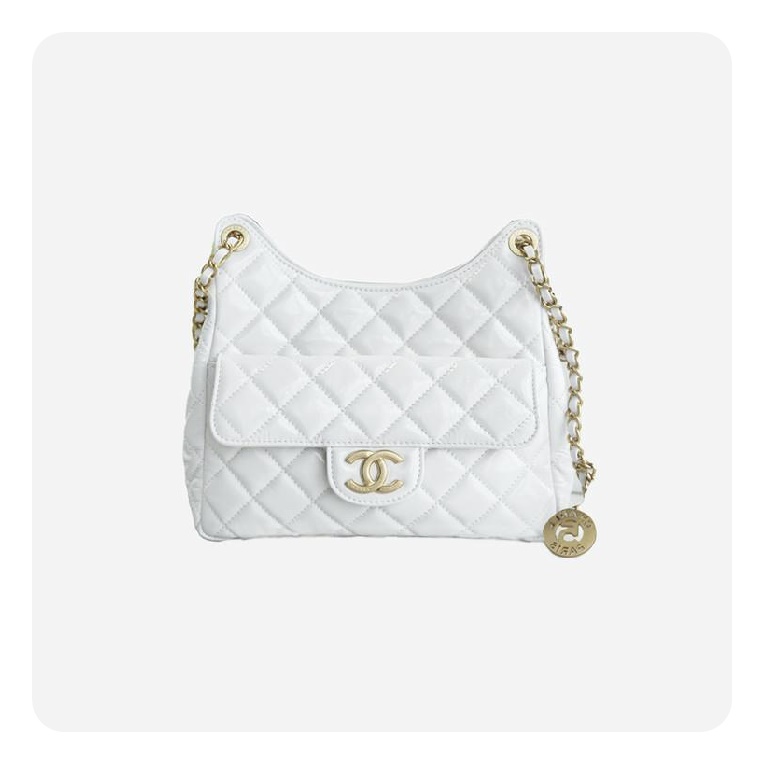 シャネル23ホーボーハンドバッグスモールネイビーゴールド23h2734