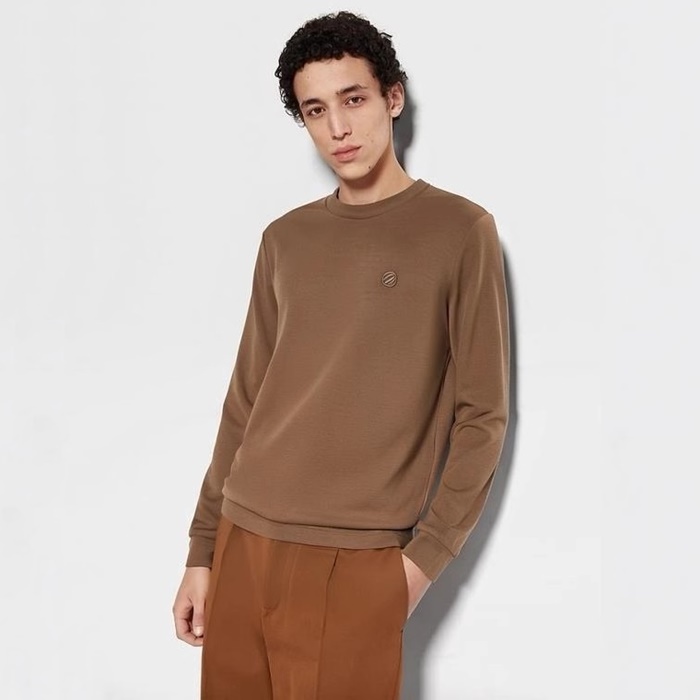 エルメネジルドゼニアメンズラウンド長袖Tシャツc2394