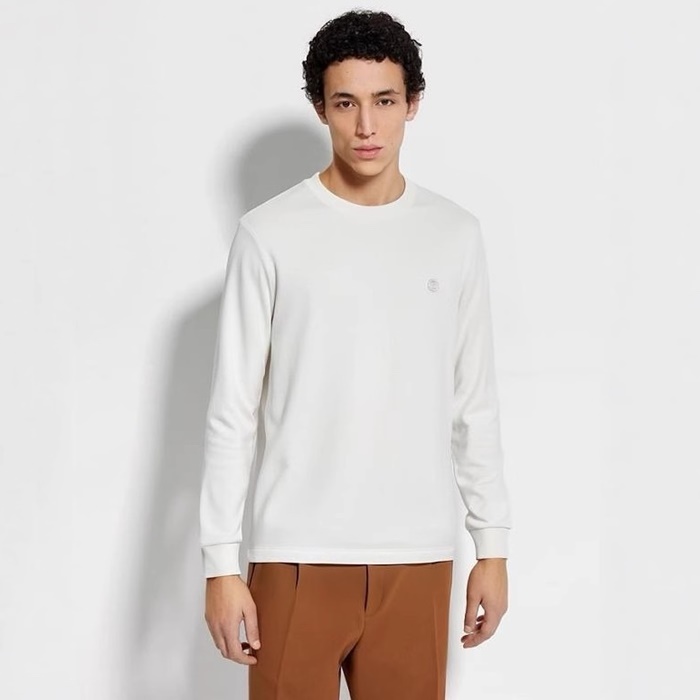 エルメネジルドゼニアメンズラウンド長袖Tシャツc2395