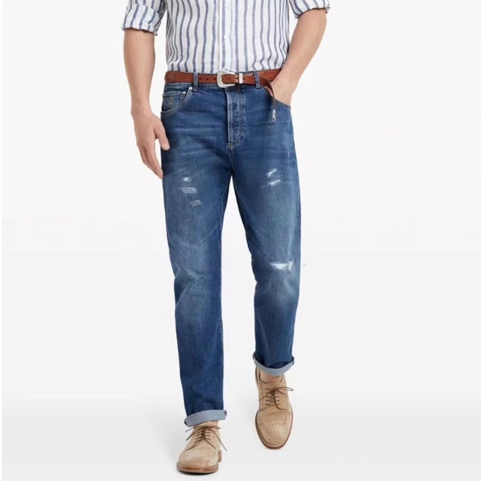 ブルネロクチネリメンズブルージーンズc2428