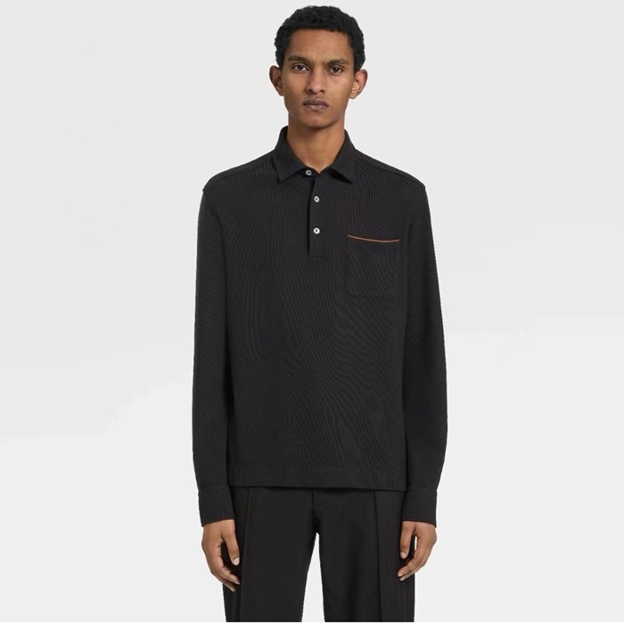エルメネジルドゼニアメンズポロ長袖Tシャツc2518