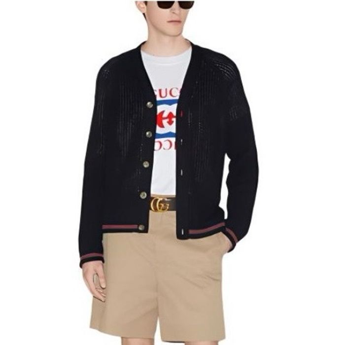 グッチメンズネックカーディガンc2529