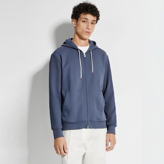 ブルネロクチネリメンズジップアップフーディ-c2627