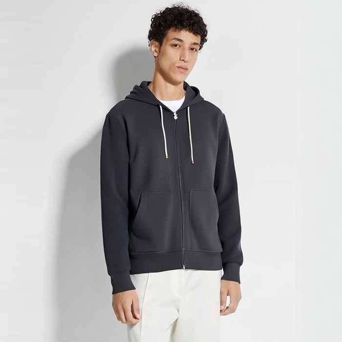 ブルネロクチネリメンズジップアップフーディ-c2629