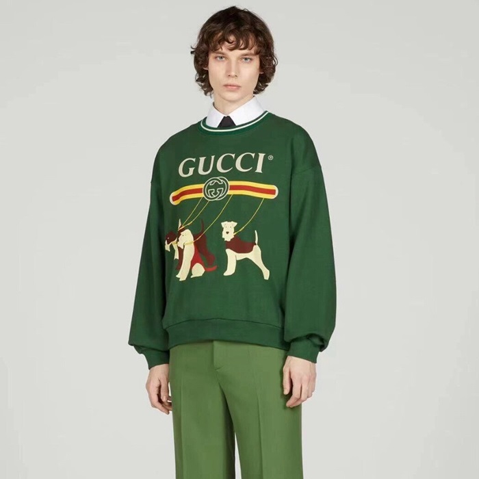 グッチメンズラウンド長袖Tシャツc2636