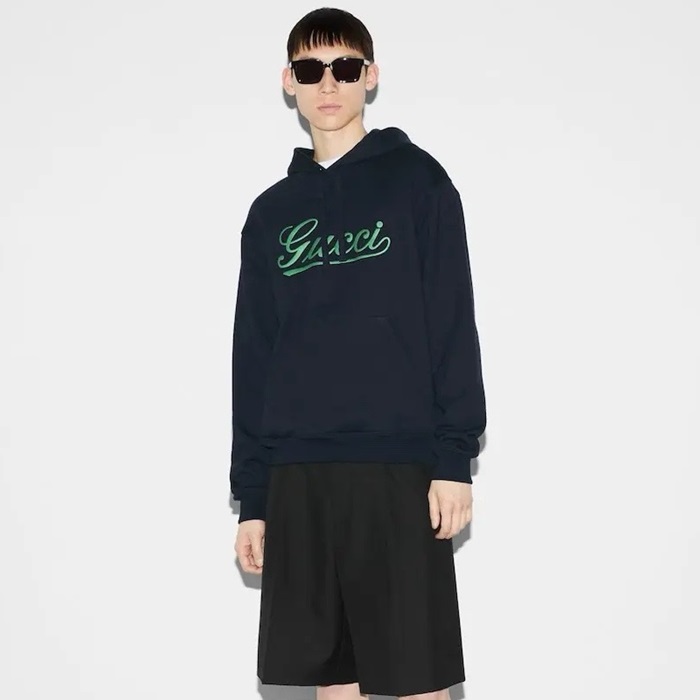 グッチメンズブラックフーディc2691