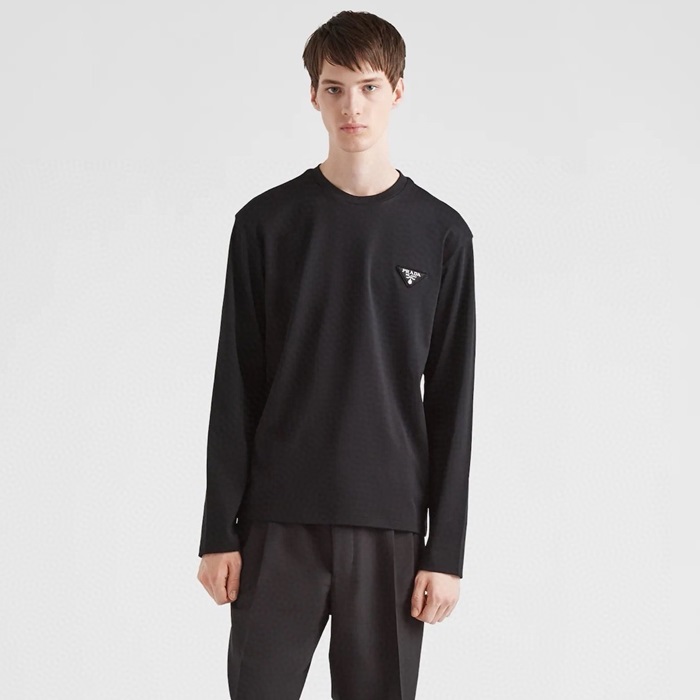 プラダメンズラウンド長袖Tシャツc2693