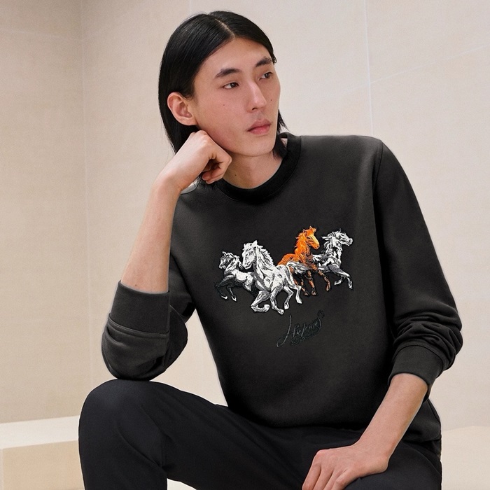 エルメスメンズラウンドスウェットシャツc2718