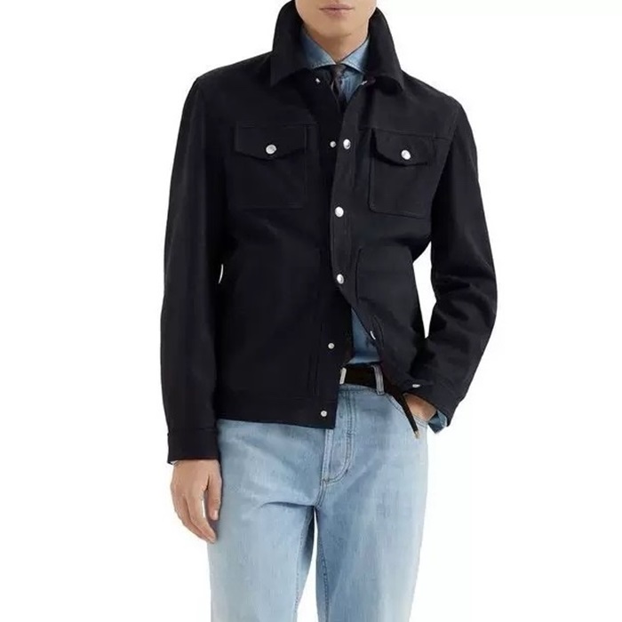 ブルネロクチネリメンズレザージャケットc2739