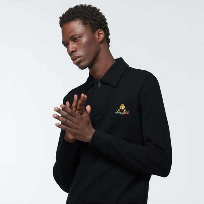 ロロピアーナメンズポロ長袖Tシャツc2752