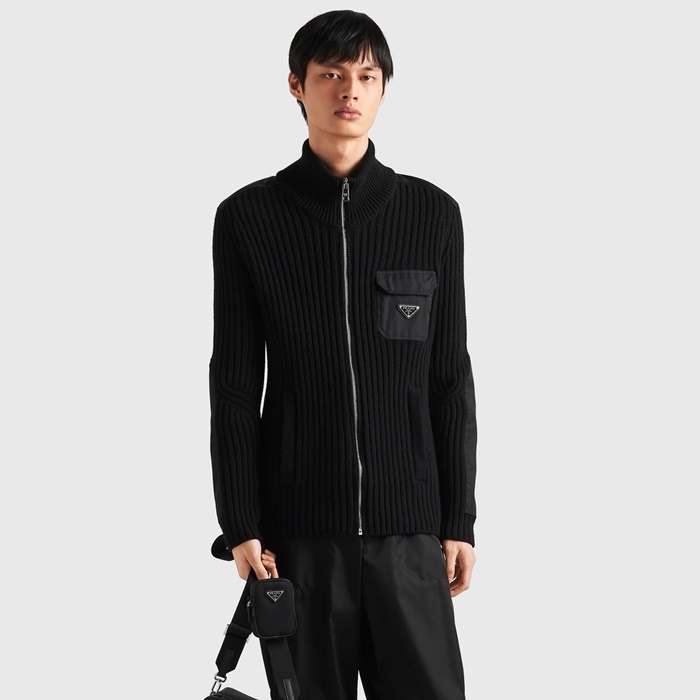 プラダメンズジップアップセーター-c2869