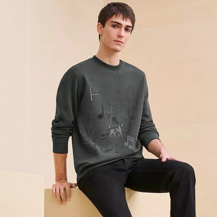 エルメスメンズラウンドスウェットシャツc2904