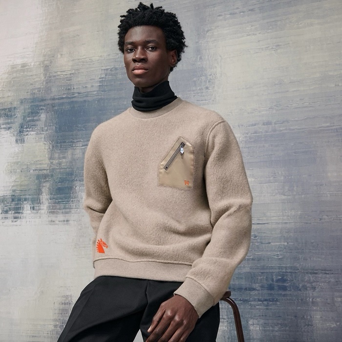 エルメスメンズラウンドスウェットシャツc2905