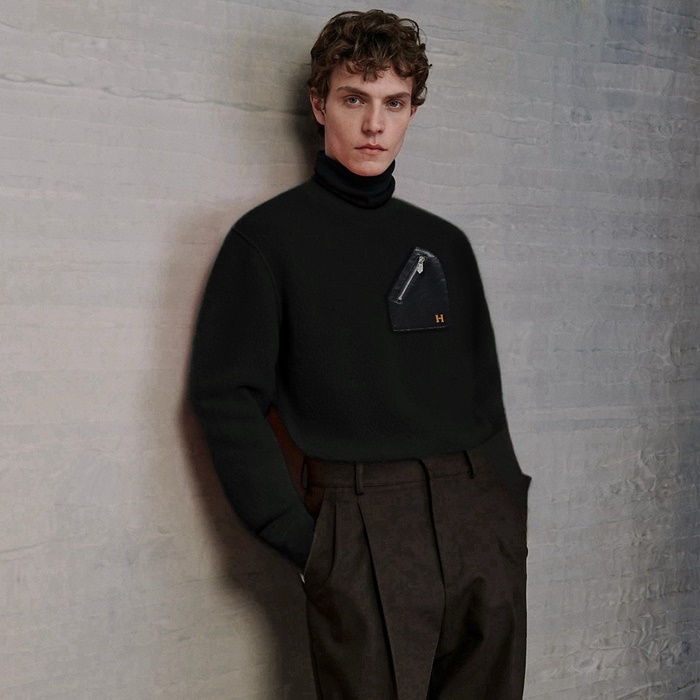 エルメスメンズラウンドスウェットシャツc2907