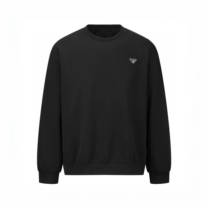 プラダメンズブラックスウェットシャツc2925