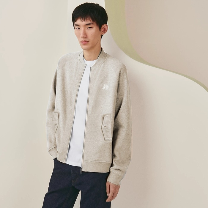 エルメスメンズベージュジャケットc2933