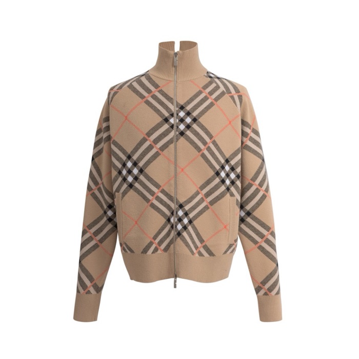 バーバリーメンズジップアップセーター-c3069