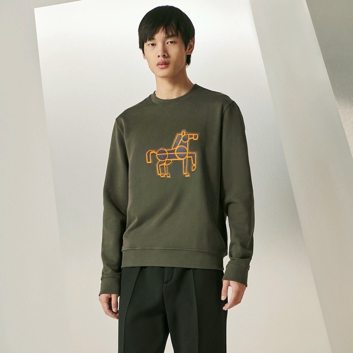 エルメスメンズラウンドスウェットシャツc3094