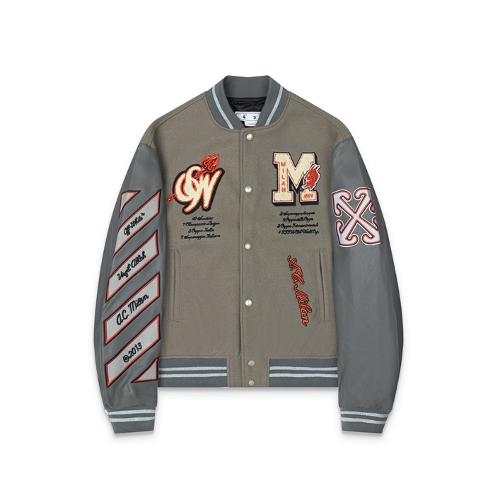 オフホワイトメンズボンバージャケットc3083