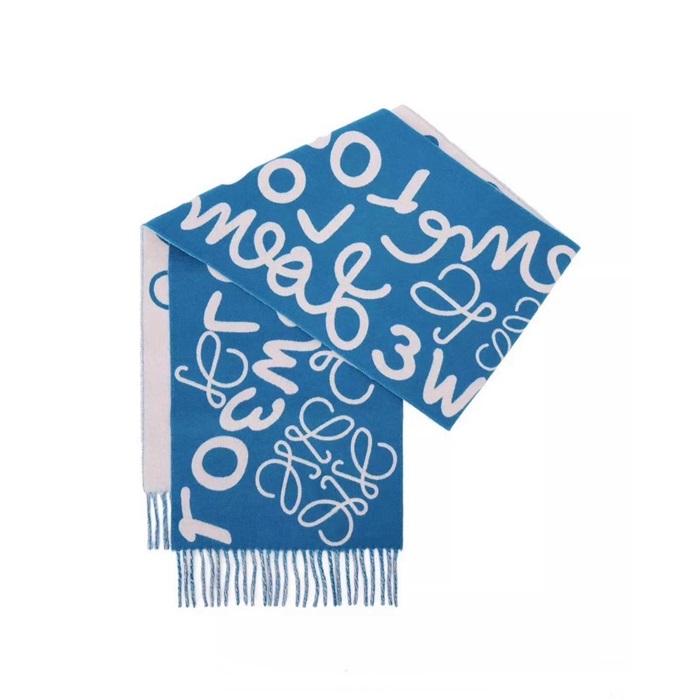 ロエベユニセックス両面マフラー-c2373