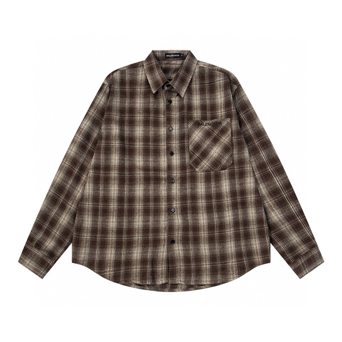 バレンシアガメンズチェックシャツc3130