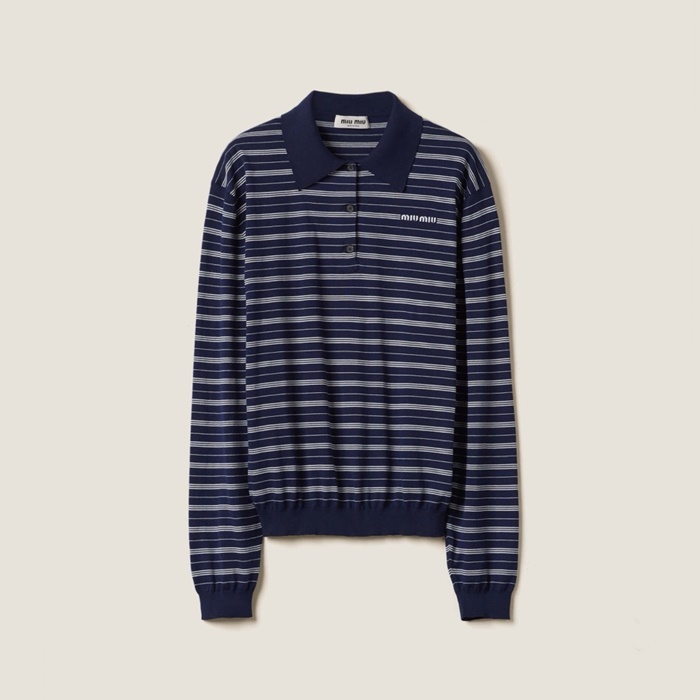 ミュウミュウユニセックスポロニットc3154