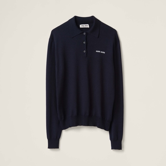 ミュウミュウレディースポロ長袖Tシャツu3195