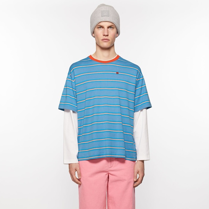 アクネストゥディオズメンズクルーネック長袖Tシャツc3374