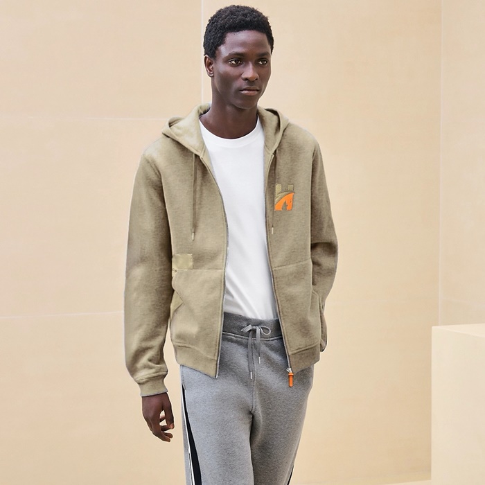 エルメスメンズジップアップフーディ-c3422