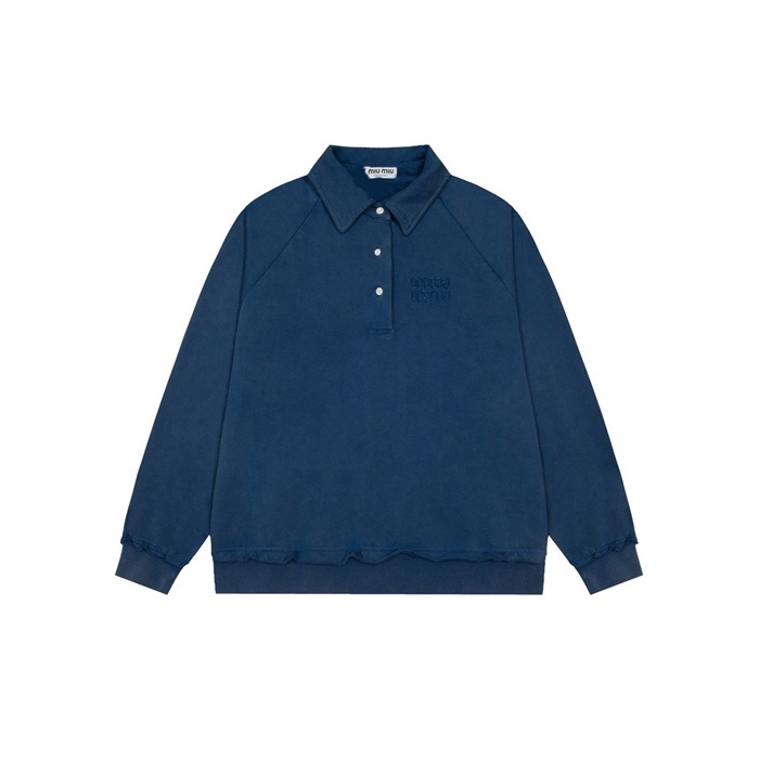 ミュウミュウユニセックスポロ長袖Tシャツc3497