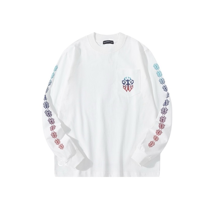 クロムハーツメンズラウンド長袖Tシャツc3507