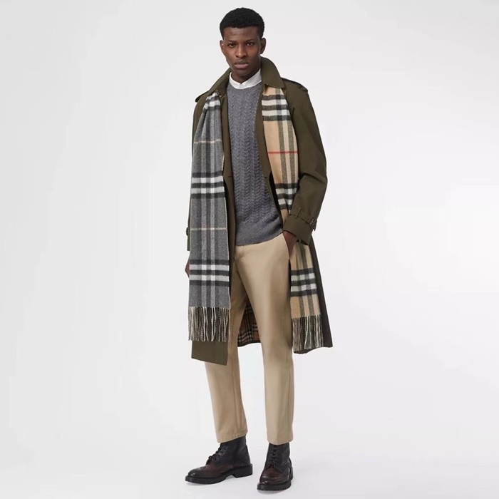 バーバリーユニセックスヴィンテージマフラーc2435