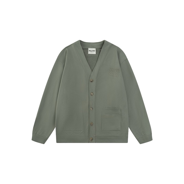ミュウミュウメンズネックカーディガンc3759