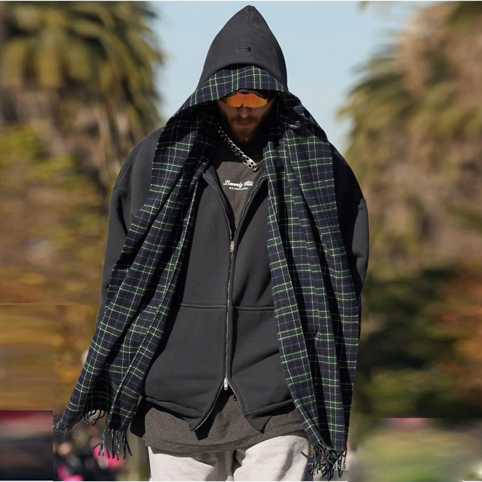 バレンシアガメンズオーバーサイズフーディc3836