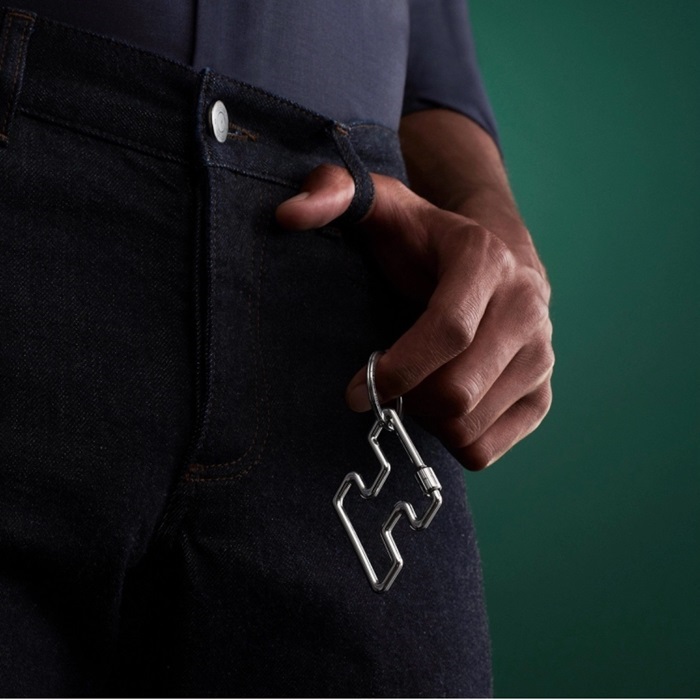 エルメスユニセックスナノグラムキーホルダーc2506