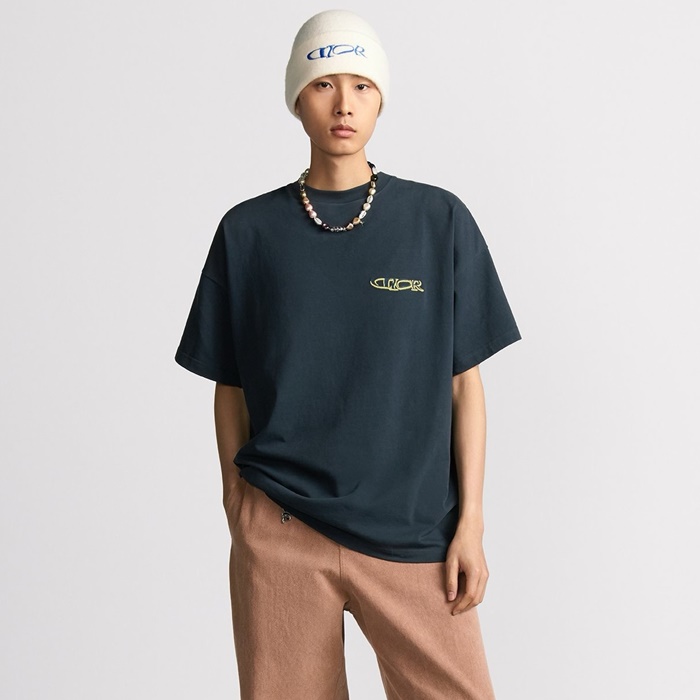 ディオールメンズラウンド半袖Tシャツc4006