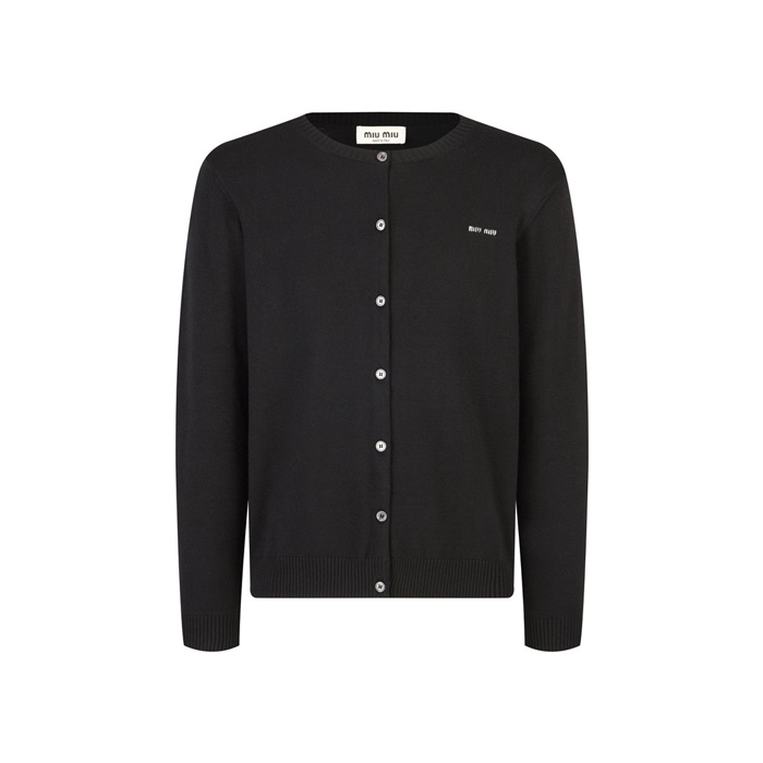 ミュウミュウレディースクルーネックカーディガンc4145