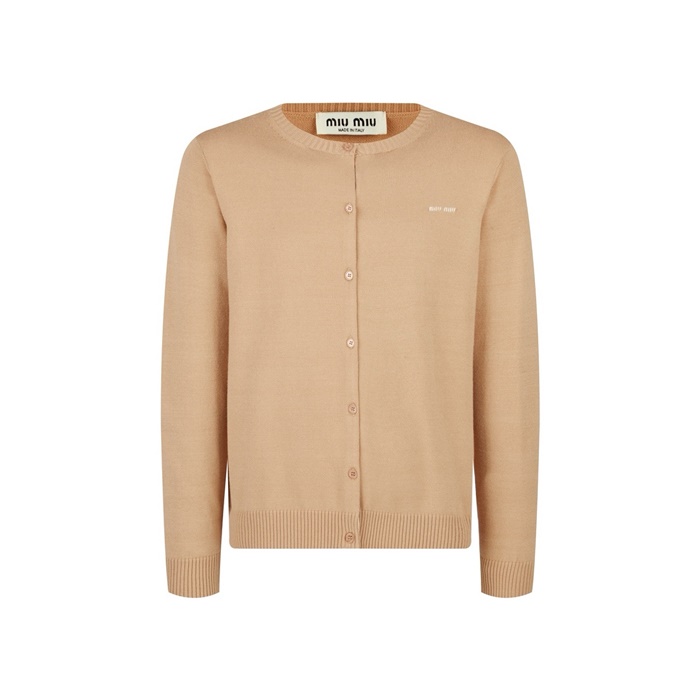 ミュウミュウレディースクルーネックカーディガンc4146
