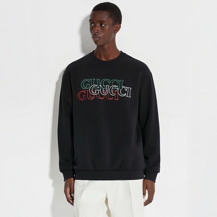 グッチメンズラウンド長袖Tシャツc4199