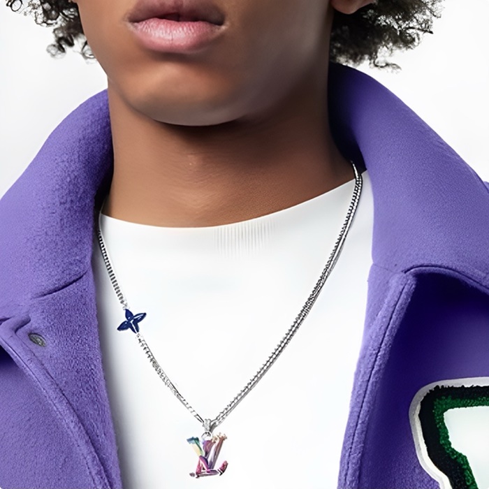 ルイヴィトンメンズゴールドネックレスc2517