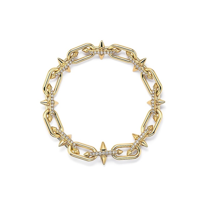 ティファニーユニセックスゴールドブレスレットc2523