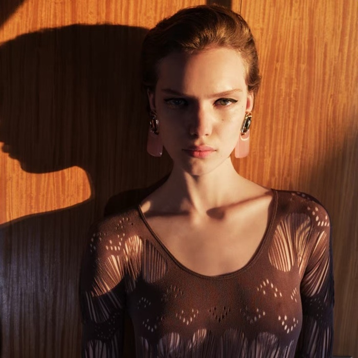 サンローランレディースゴールドピアスc2531